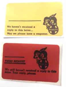 VTG Santa Fe Railroad -Letter Stationary Memo Notice-Lot of 2 Please Reply - Picture 1 of 2