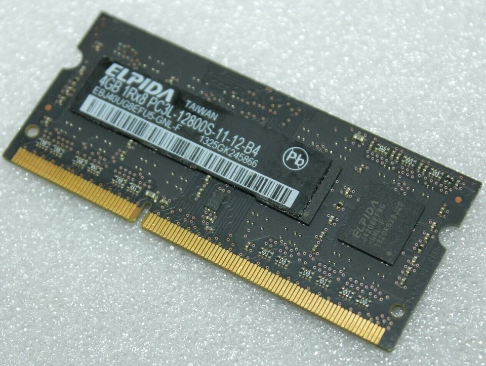 Micron 4GB 1Rx8 PC3L-12800S DDR3 Laptop Memory Ram EBJ40UG8EFU5-GNL-F - Image 1 of 1