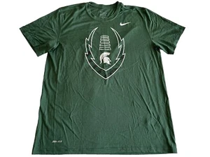 Camisa Michigan State Spartans Nike Dri-Fit verde con logotipo universitario para hombre extra grande - Imagen 1 de 4