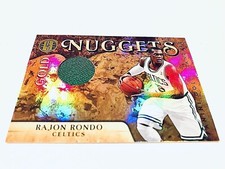 2011 Rajon Rondo Panini Gold Standard Nuggets Refractor Game Worn Jersey #/199