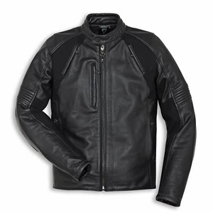 Ducati Black Rider Men Motorbike Racing Leather Jacket - Picture 1 of 4