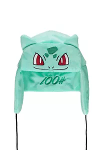 POKEMON Bulbasaur 100# Novelty Trapper Hat, Green (NH323512POK) - Picture 1 of 5