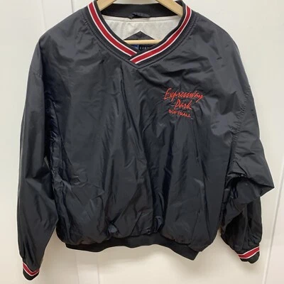 Jaqueta Pulôver Quebra-Vento Vintage Port And Company Masculina Preta Manga Longa Tamanho M - Imagem 1 de 4