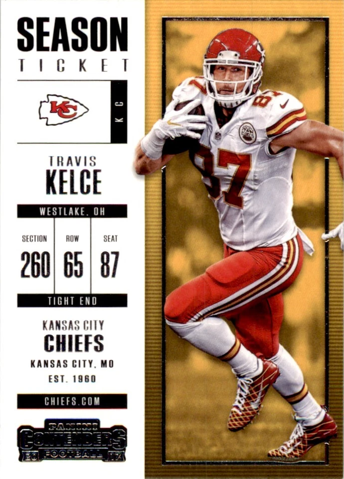 2017 Panini Contenders Travis Kelce Football Cards #68 - Image 1 of 2