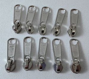YKK #5 CN Nickel NICHT VERRIEGELNDE Schieber für YKK CN Coil Reißverschluss (10er Pack) #5CN - Bild 1 von 2