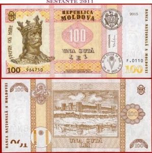 Moldavia 100 LEI 2015 P 25 (1) XF++ envío gratuito desde 100 USD - Imagen 1 de 3