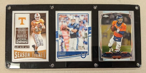 PEYTON MANNING 3 CARD PLAQUE TENNESSEE INDIANAPOLIS COLTS DENVER BRONCOS Cover
