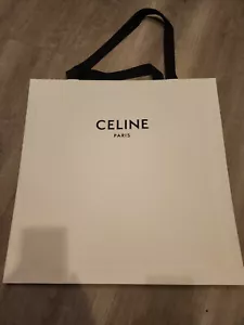 "Autentica borsa della spesa bianca grande Celine borsa regalo 15,75"" x 15,75"" x 7" - Foto 1 di 3