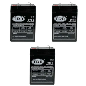 3x 6V 5H SLA Rechargeable battery 6volt Sealed Lead 4ah Toy Electric UPS Alarm - Picture 1 of 9