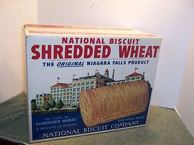 ANTIQUE HUGE DISPLAY SHREDDED WHEAT NATIONAL BISCUIT COMPANY ADVERTISING BOX - Image 1 of 4