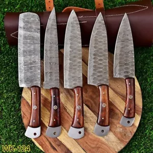 Juego de cuchillos afilados acero de Damasco profesional chef cubiertos carne cuchillos de cocina - Imagen 1 de 4