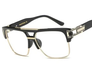MEN SUNGLASSES CLEAR GAZELLE B-BOY HIP HOP SUNGLASSES OVERSIZED RETRO SQUARE - Picture 1 of 65