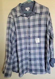 Sonoma la lunghezza perfetta camicia uomo XXL blu a quadri con bottoni sganciata NUOVA - Foto 1 di 3