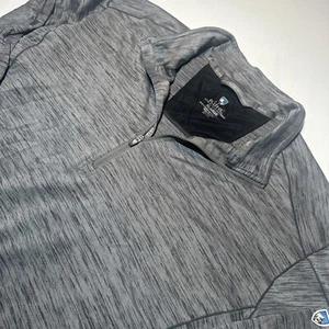 Kuhl Alloy 1/4 Zip Mock Neck Pullover Herren XL grau Baselayer Daumenlöcher Wandern - Bild 1 von 9