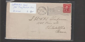 Waterbury Conn 1905 flag mch cl 2c shield cover (e374) - Picture 1 of 2