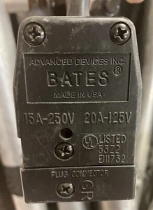 Advanced Devices Bates Stage Pin Conectores Enchufes 20A 125V- 15A 250V Hembra - Imagen 1 de 3
