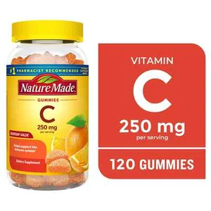 Nature Made Vitamin C 250 mg Per Serving Gummies, Dietary Supplement, 120 Count - Picture 1 of 6