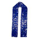 Treble Clef & Music Notes gold/silver reversible royal blue scarf