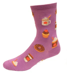 Hot Sox Women's Pumpkin Spice Crew Sock 1 Pair, Lilac, Women's 9-11 - Picture 1 of 1