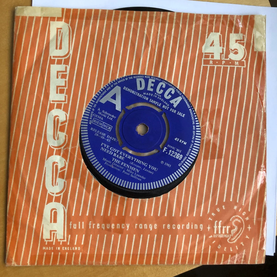 The FENMEN : I've Got Everything.../ Every little day - PROMO - Decca, UK 1965 - Bild 1 von 3