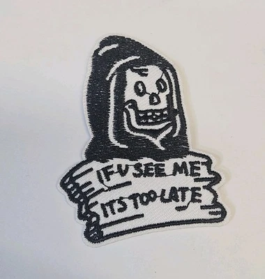 Patches Reaper Humor Embroidered Iron On Patch 2" x 2.5" IO8 - Image 1 of 2