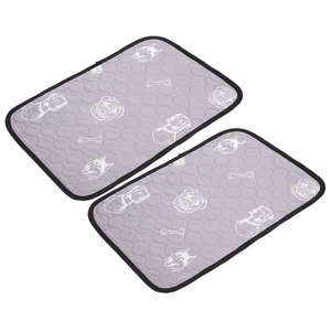 2 Pcs Puppy Pee Pad Washable Pet Training Pads Urine Dog Grass with Tray - Picture 1 of 12