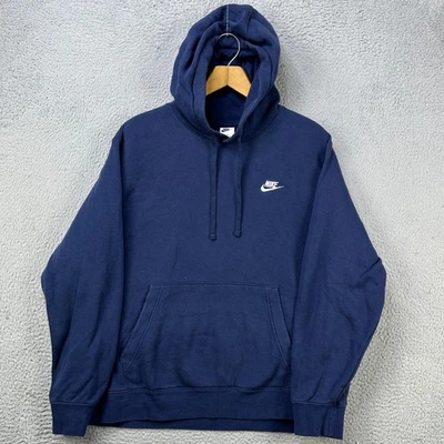 Nike Sudadera con Capucha Para Hombres XL Azul Bolsillos con Cordón Manga Larga Logo Pullover Foto 1 de 4