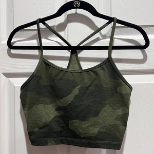 Aerie Offline The Hugger Recharge Camo Print Sports Bra Workout Top Medium Gym - Picture 1 of 7