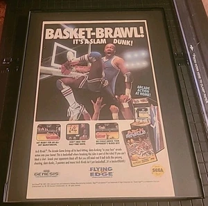 Arch Rivals Sega Genesis Video Game 1992 Print Ad Framed 8.5X11 - Picture 1 of 1
