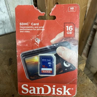 SANDISK 16GB SDHC MEMORY CARD Sealed in Package ! Free Shipping - Image 1 of 2