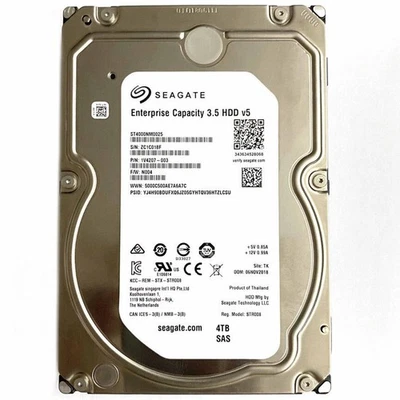 Seagate ST4000NM0025 4TB HDD 3.5" SAS Hard Disk Server Reconditioned - Image 1 of 3