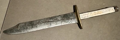 Antique Early Bowie Knife, “Found In An Old Gold Mine In Placerville, CA. - Image 1 of 4