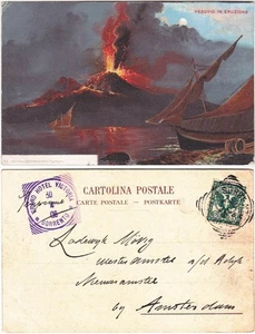 VESUVIO IN ERUZIONE - NAPOLI - VIAGG. -30129- - Foto 1 di 1