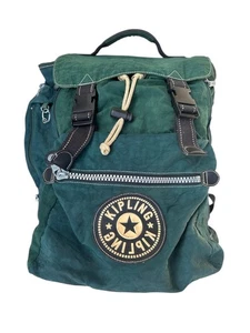 Mochila Bolso Kipling Verde De Gran Tamaño De Colección Rara Viaje Senderismo - Imagen 1 de 11