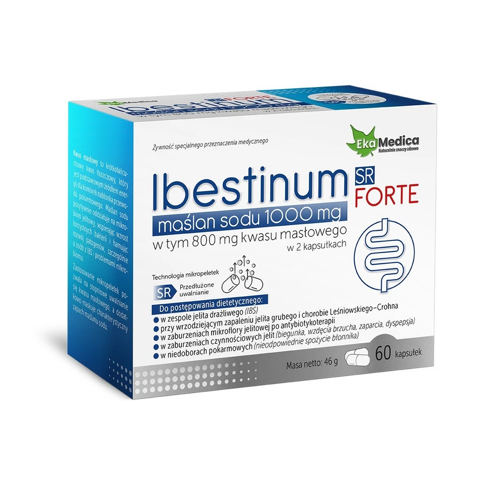 Ekamedica Natriumbutyrat 1000mg Ibestinum FORTE SR 60 Kapseln