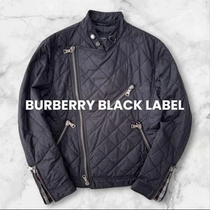 Burberry Black Label Riders Quilted Jacket Asian fit M US size S Black Authentic - Picture 1 of 12