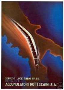 R.Bassi-SCAINI-accumulatore-ferrovia-luce treno-Genova- - Imagen 1 de 1