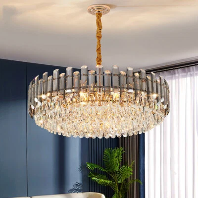 Luxury LED Crystal Ceiling Light Fixture Lamps Modern Chandelier Pendant Lamp - Image 1 of 4
