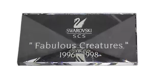 Swarovski Crystal Figurine, Title Plaque Fabulous Creatures, (5421) 2.7" NIB - Picture 1 of 1