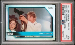 2021 Topps Star Wars Mandalorian May The 4th Foilboard Luke Skywalker /50 PSA 9 - Picture 1 of 2