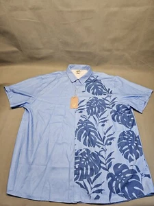 NWT Hardaddy Xxl Button Up Shirt Tropical Leaf Graphics - Picture 1 of 6
