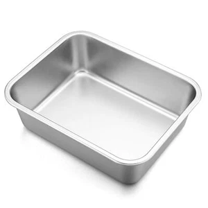 Lasagna Deep Baking Pan, 10.7” x 8.3” x 3.2 Rectangular Cake Pan Cookie Bakeware - Picture 1 of 7