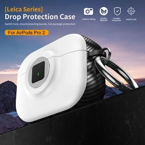For Airpods 4 3 2 1 /Pro 2 1 Shockproof Full Body Case with Secure Lock Keychain - Picture 1 of 19