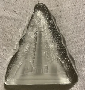  Lighthouse Paperweight Sculpture Glass Reversed Etched - Picture 1 of 5
