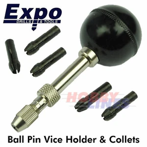 Ball Head Pin Vice Holder & 5 Collets 0 - 2.5mm Expo Tools 75016 - Picture 1 of 3
