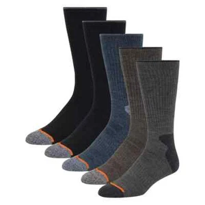 Weatherproof Vintage Men's Crew Socks Wool Blend Pack 5, Shoe Size 6-12 - Picture 1 of 7