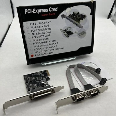 Super Speed PCI-E Parallel & Dual Serial Combo PCI Express Controller Card PEX - Image 1 of 4
