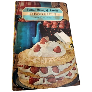 Favorite Recipes of America Desserts Cookbook Beverages Hardback 1st Ed 1968 MCM - Imagen 1 de 16
