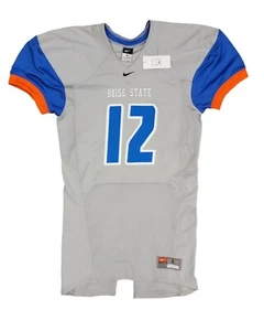 Boise State Broncos #12 Nike Team Issued Game Cut Jersey Size Large Gray NEW - Picture 1 of 8