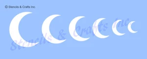 HALBMOND MONDRAND SCHABLONE MEHRERE GRÖßEN HIMMELSSCHABLONE MALEN BASTELN NEU - Bild 1 von 1